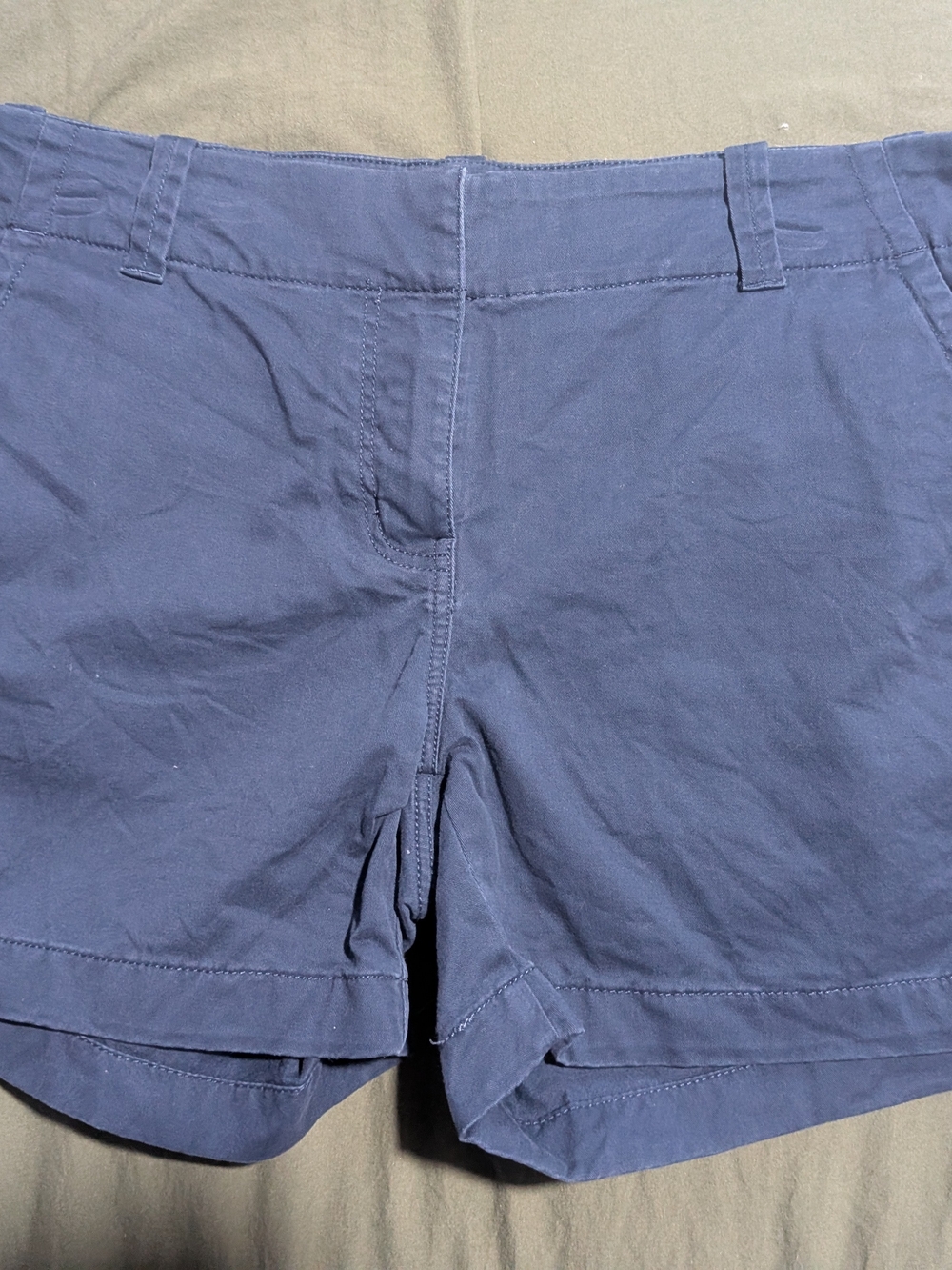 Vineyard Vines Every Day Chino Shorts Womens 6 Blue Stretch Mid Rise Flat Front